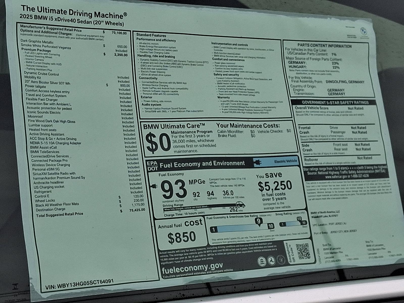 2025 BMW i5 Vehicle Photo in Lancaster, PA 17601