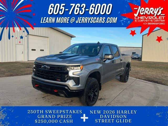 Sterling Gray Metallic 2026 Chevrolet Silverado 1500 LT Trail Boss Crew Cab 4WD Pickup Truck Four-Wheel Drive Automatic
