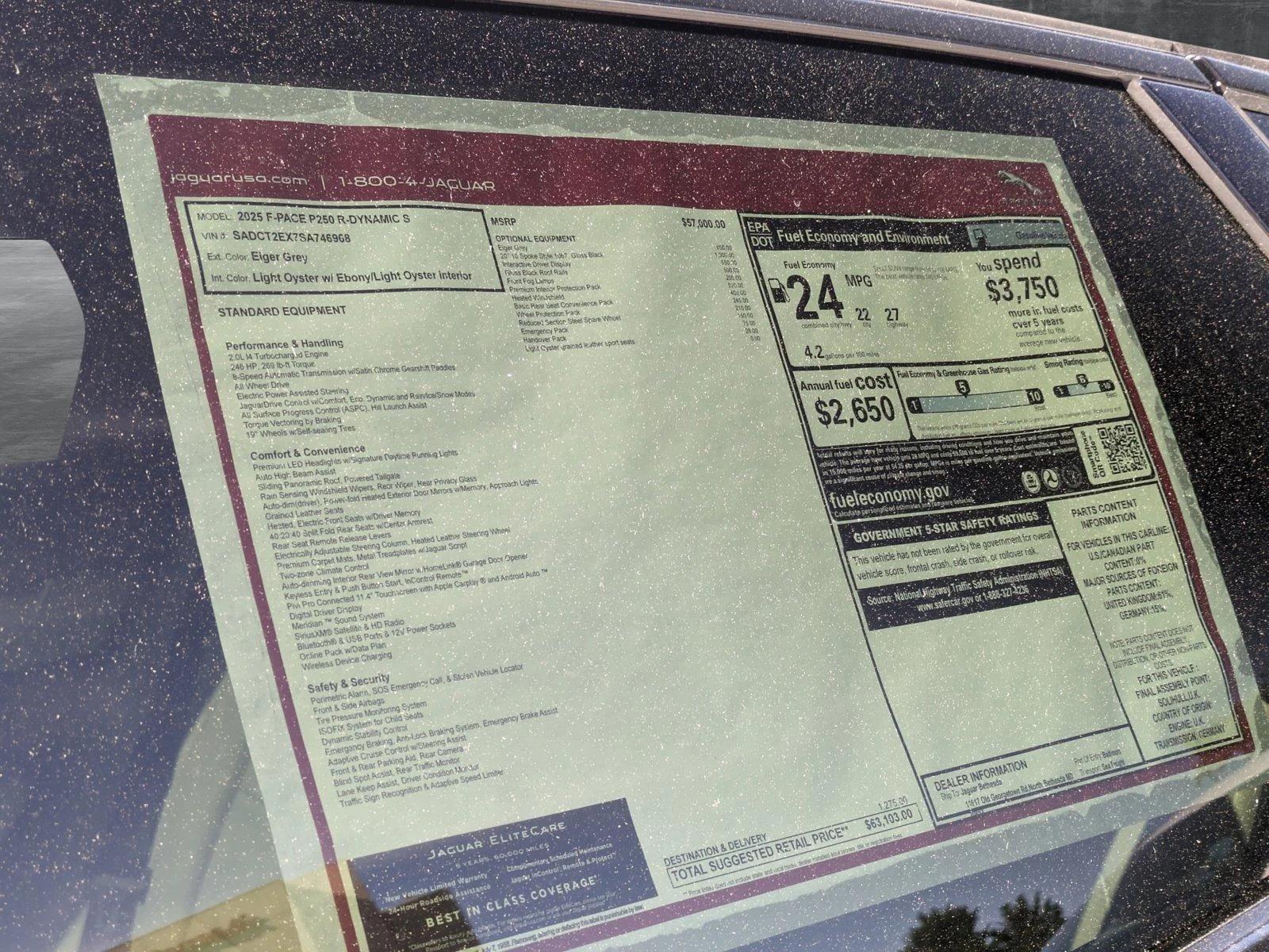 2025 Jaguar F-PACE Vehicle Photo in Bethesda, MD 20852