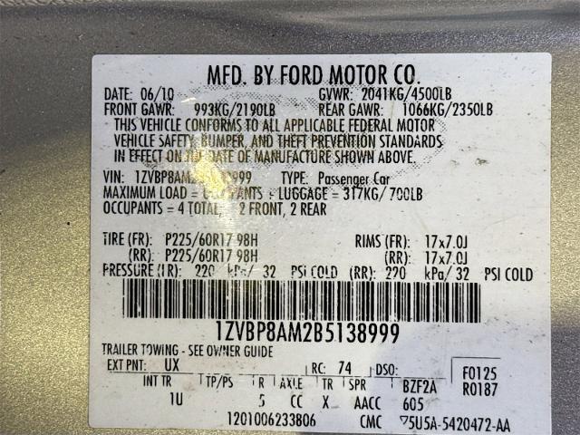 2011 Ford Mustang Vehicle Photo in EVERETT, WA 98203-5662