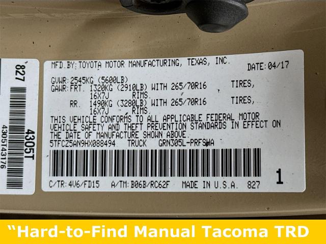 2017 Toyota Tacoma Vehicle Photo in EVERETT, WA 98203-5662