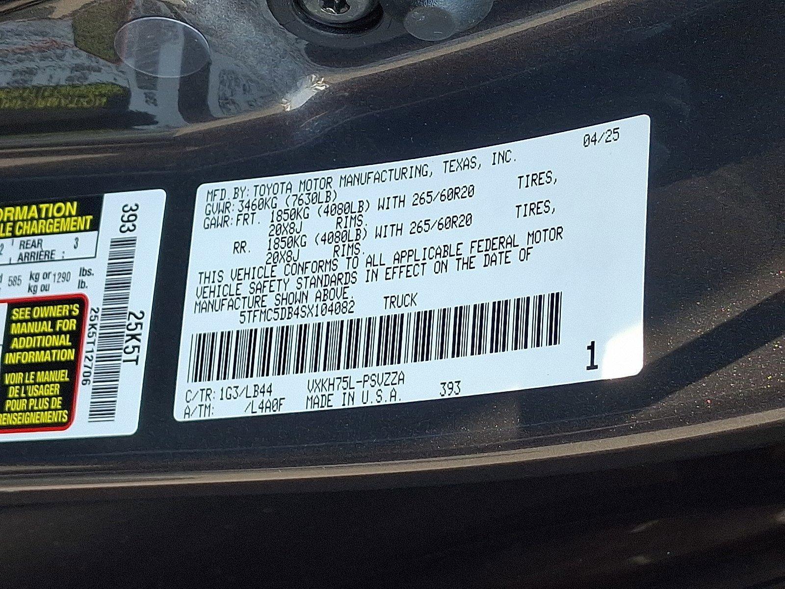 2025 Toyota Tundra 4WD Vehicle Photo in Harrisburg, PA 17111