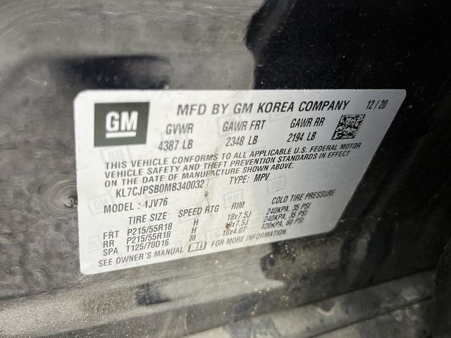 2021 Chevrolet Trax Vehicle Photo in PITTSBURGH, PA 15226-1209