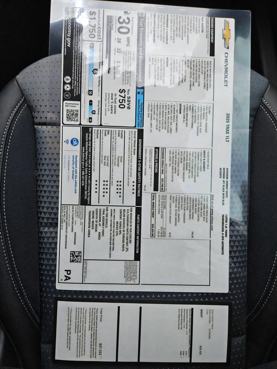 2025 Chevrolet Trax Vehicle Photo in PEORIA, AZ 85382-3715