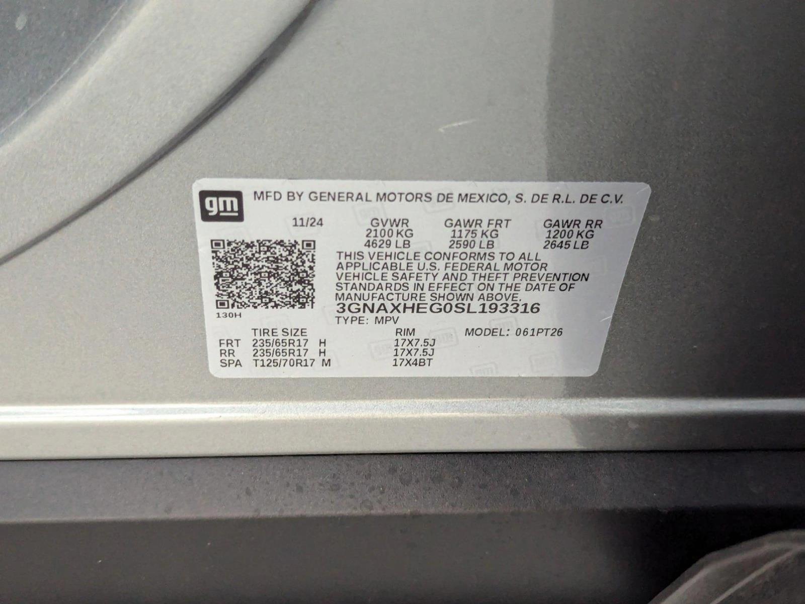 2025 Chevrolet Equinox Vehicle Photo in PEMBROKE PINES, FL 33024-6534