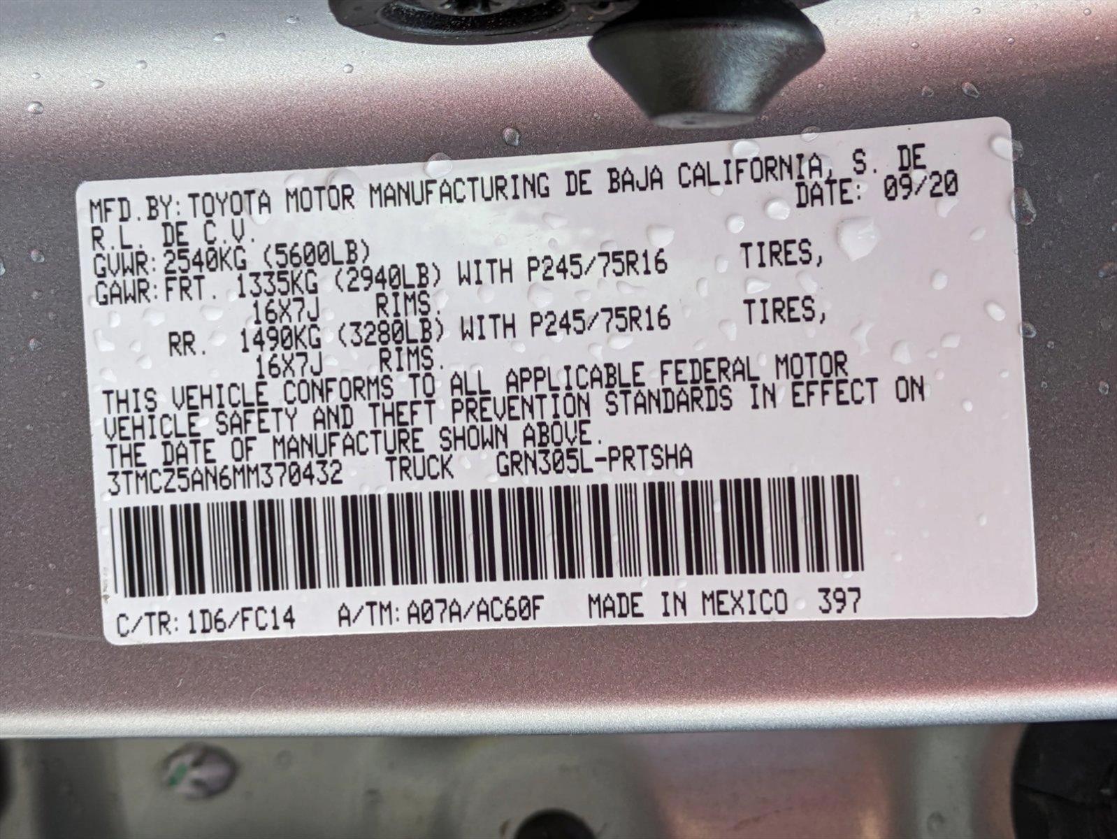 2021 Toyota Tacoma 4WD Vehicle Photo in Las Vegas, NV 89149