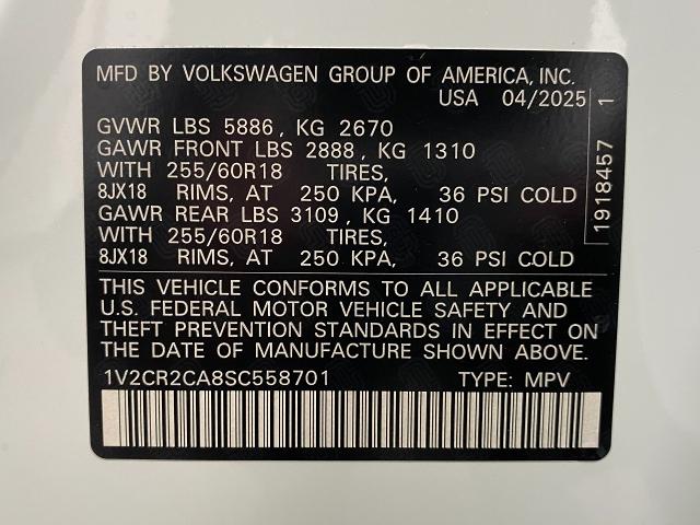 2025 Volkswagen Atlas Vehicle Photo in Appleton, WI 54913