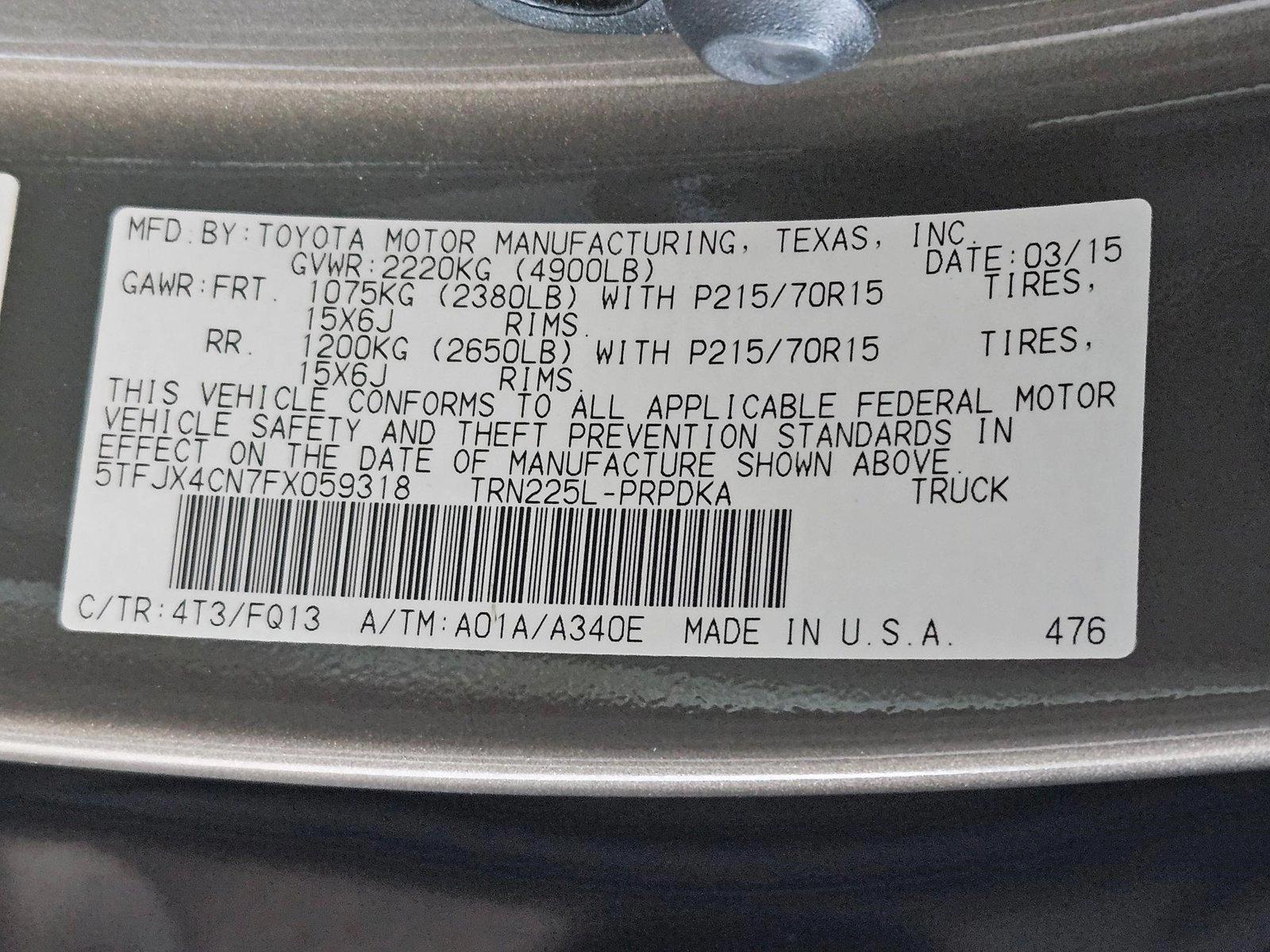 2015 Toyota Tacoma Vehicle Photo in Henderson, NV 89014