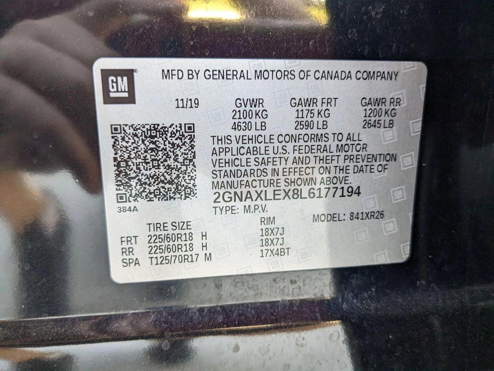 2020 Chevrolet Equinox Vehicle Photo in Davie, FL 33331