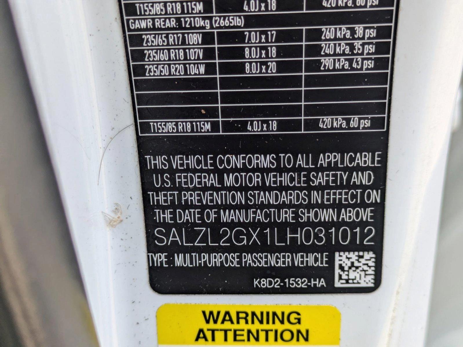 2020 Land Rover Range Rover Evoque Vehicle Photo in GREENACRES, FL 33463-3207
