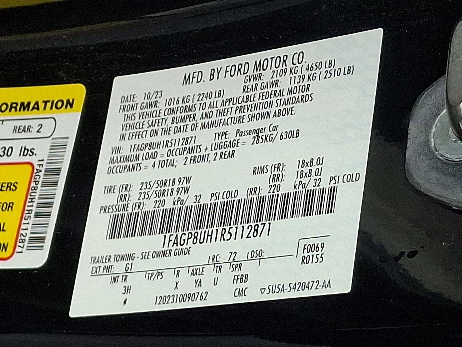 2024 Ford Mustang Vehicle Photo in Harrisburg, PA 17111-1033