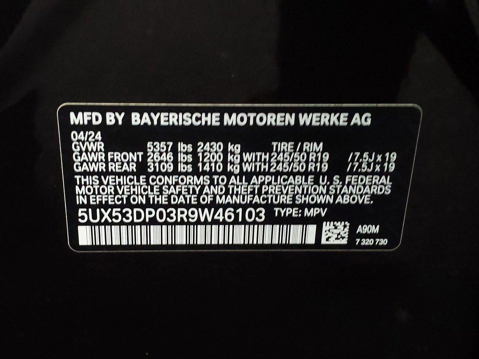 2024 BMW X3 xDrive30i Vehicle Photo in Bel Air, MD 21014