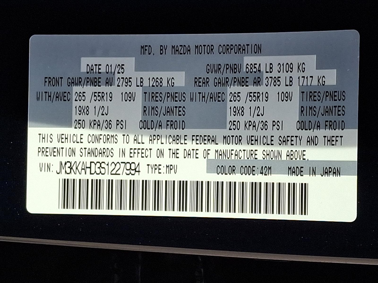 2025 Mazda CX-90 Vehicle Photo in Trevose, PA 19053