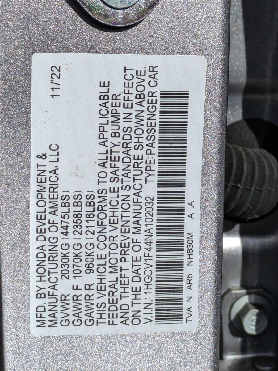 2022 Honda Accord Sedan Vehicle Photo in Coconut Creek, FL 33073