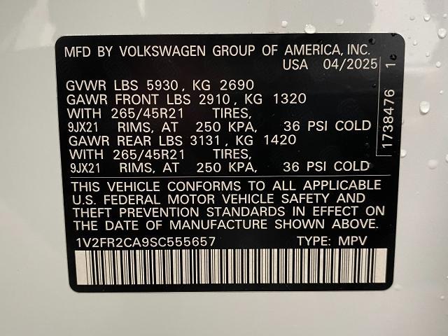 2025 Volkswagen Atlas Vehicle Photo in Appleton, WI 54913