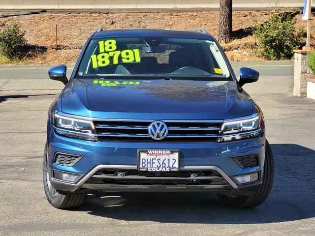 Used 2018 Volkswagen Tiguan SEL Premium with VIN 3VV4B7AX5JM216071 for sale in Colfax, CA