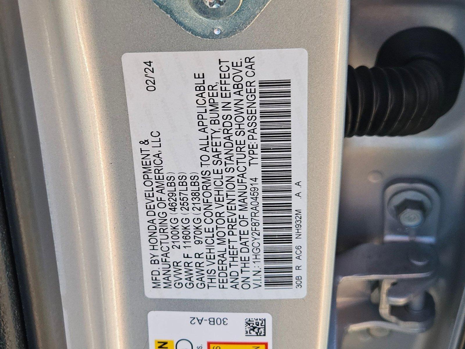 2024 Honda Accord Hybrid Vehicle Photo in GILBERT, AZ 85297-0446