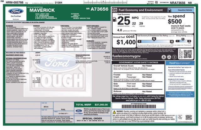 2022 Ford Maverick Vehicle Photo in DANBURY, CT 06810-5034