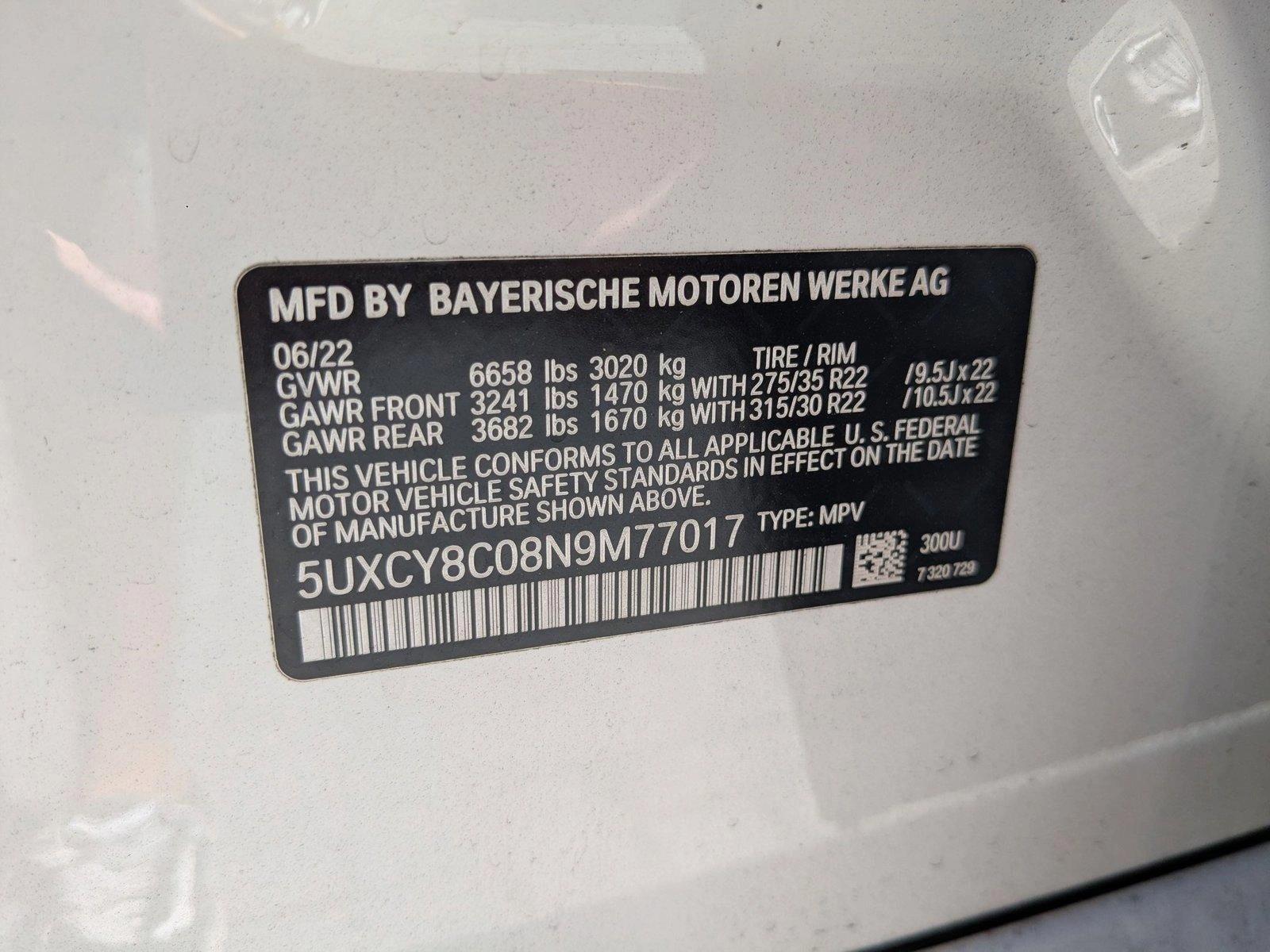 2022 BMW X6 M50i Vehicle Photo in Pompano Beach, FL 33064