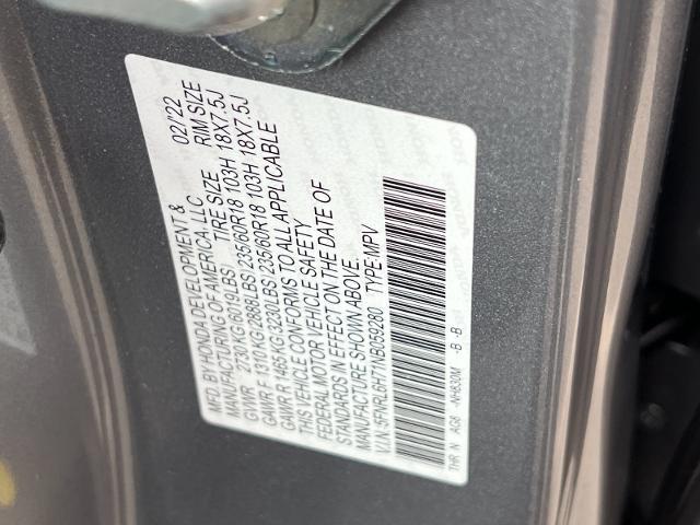 2022 Honda Odyssey Vehicle Photo in PITTSBURG, CA 94565-7121