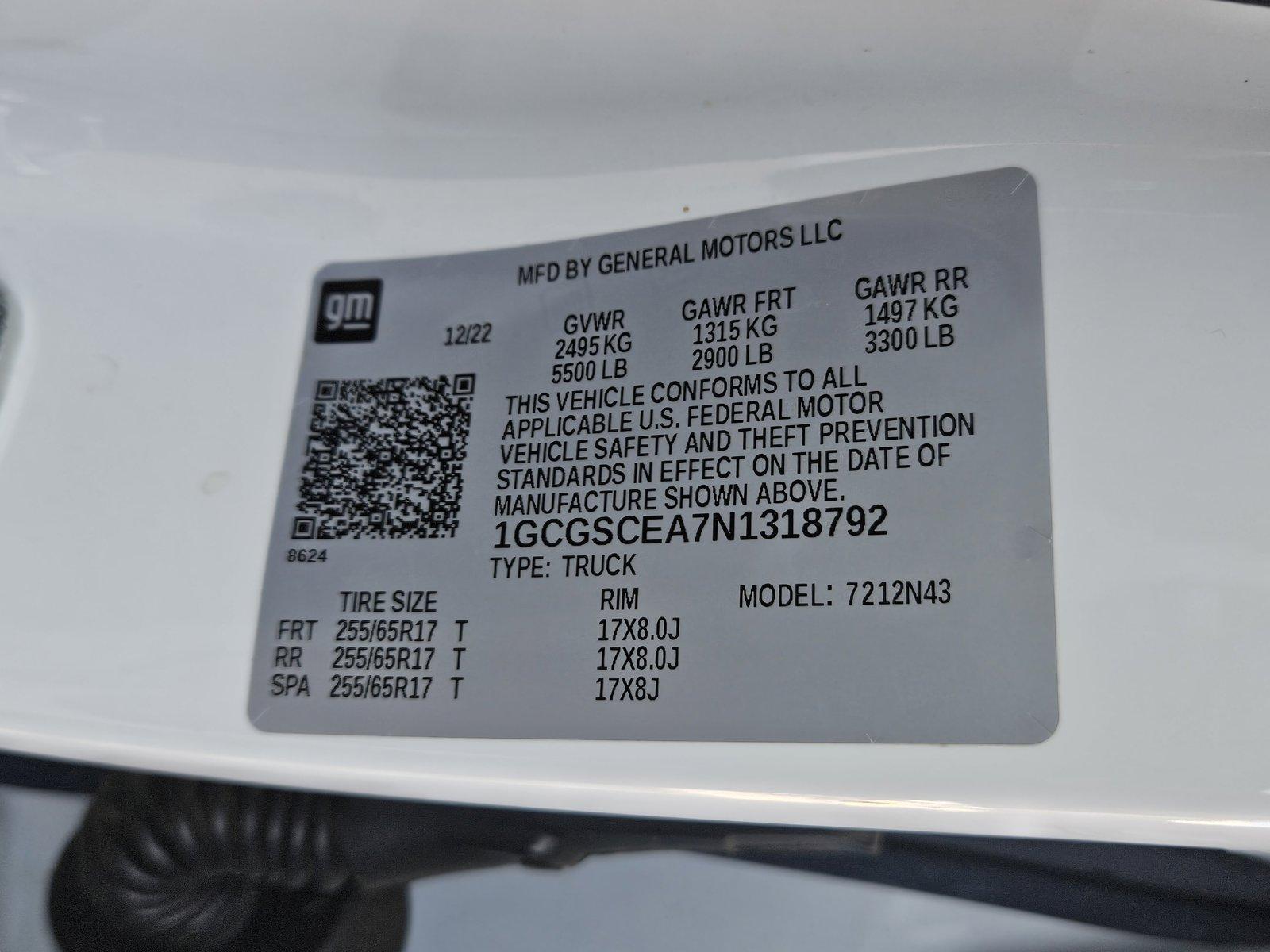 2022 Chevrolet Colorado Vehicle Photo in AMARILLO, TX 79103-4111