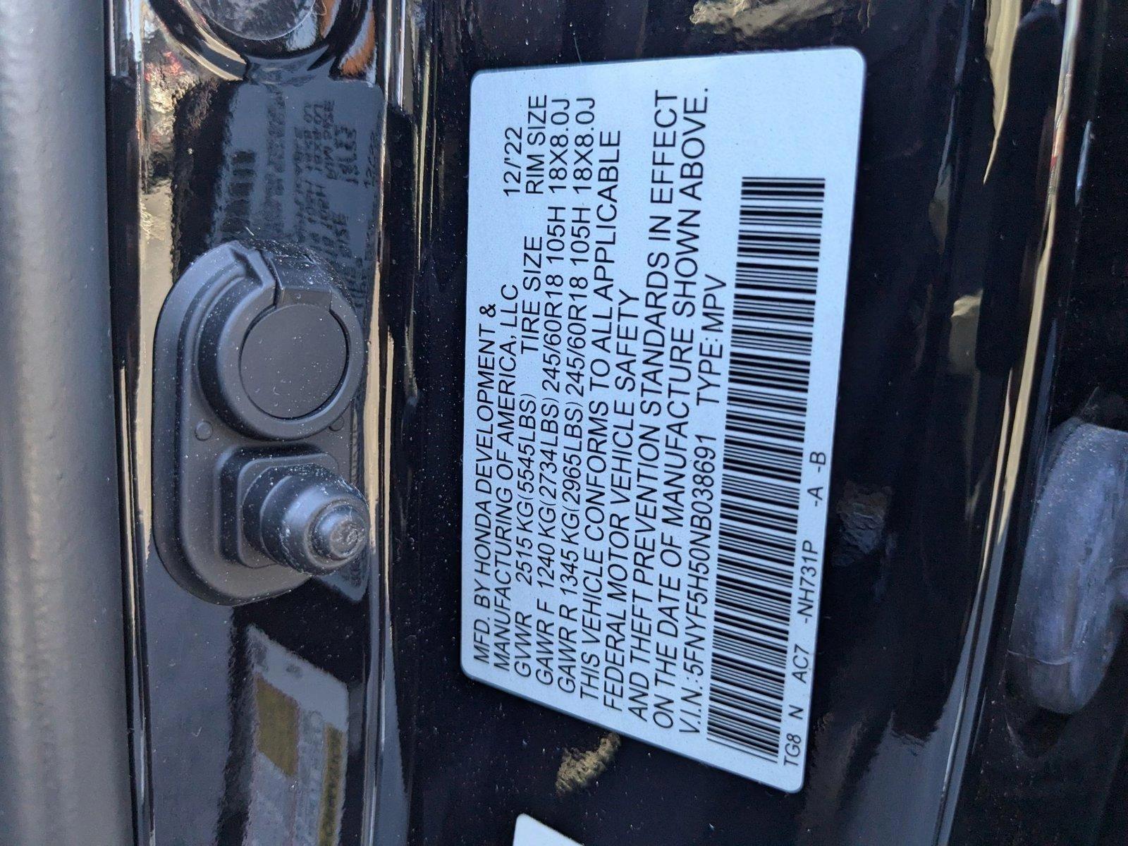 2022 Honda Pilot Vehicle Photo in Sanford, FL 32771