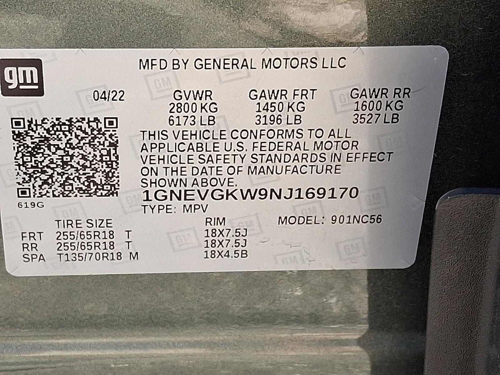 2022 Chevrolet Traverse Vehicle Photo in BETHLEHEM, PA 18017-9401