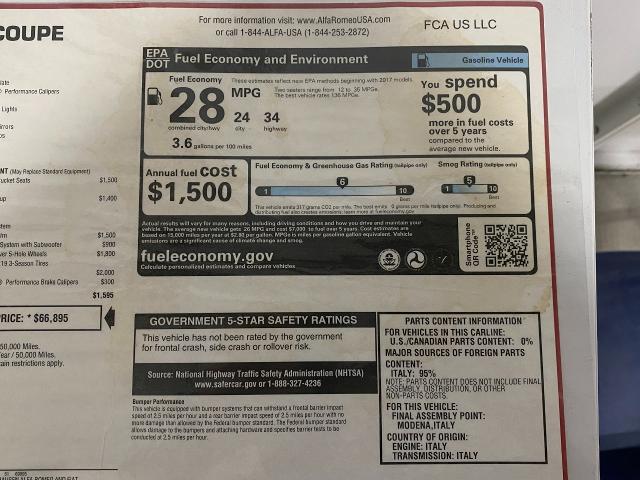 2017 Alfa Romeo 4C Coupe Vehicle Photo in Appleton, WI 54913