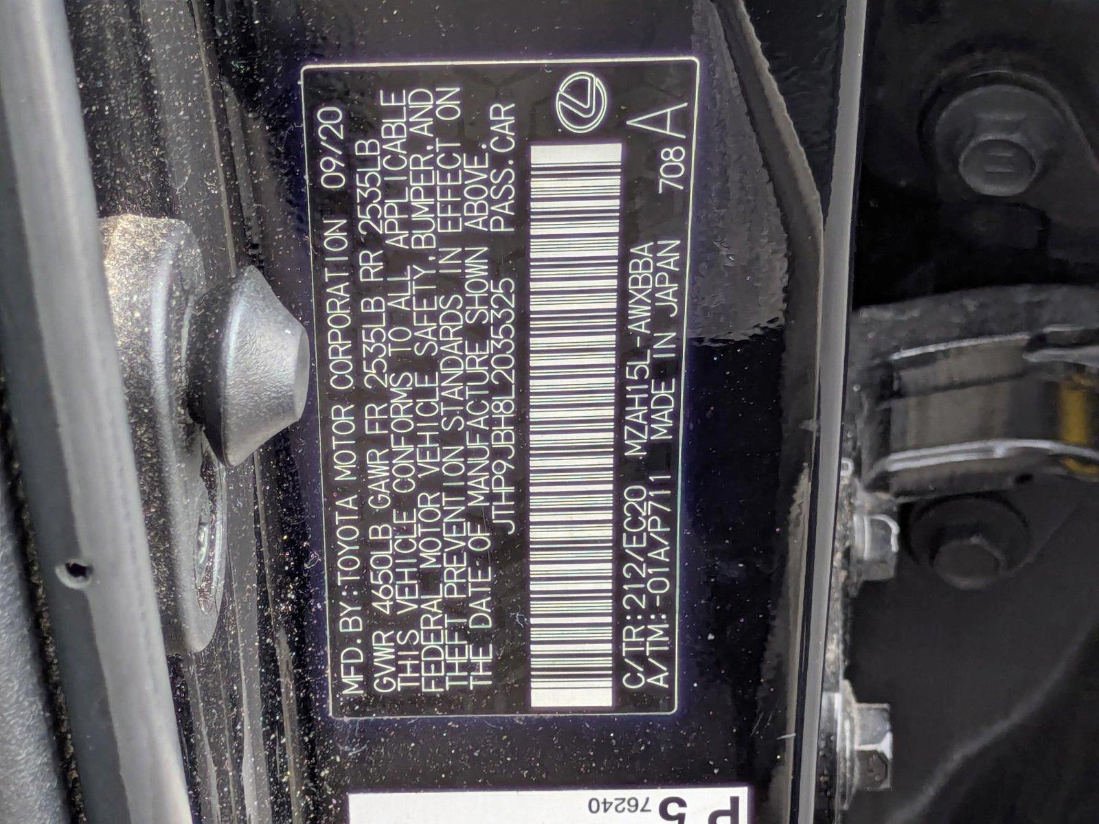 2020 Lexus UX 250h Vehicle Photo in Clearwater, FL 33761