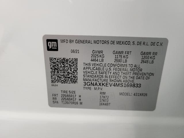 2021 Chevrolet Equinox Vehicle Photo in NEENAH, WI 54956-2243