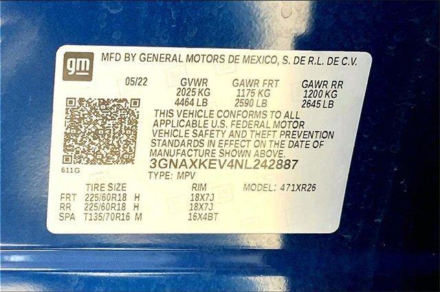 2022 Chevrolet Equinox Vehicle Photo in TOPEKA, KS 66609-0000