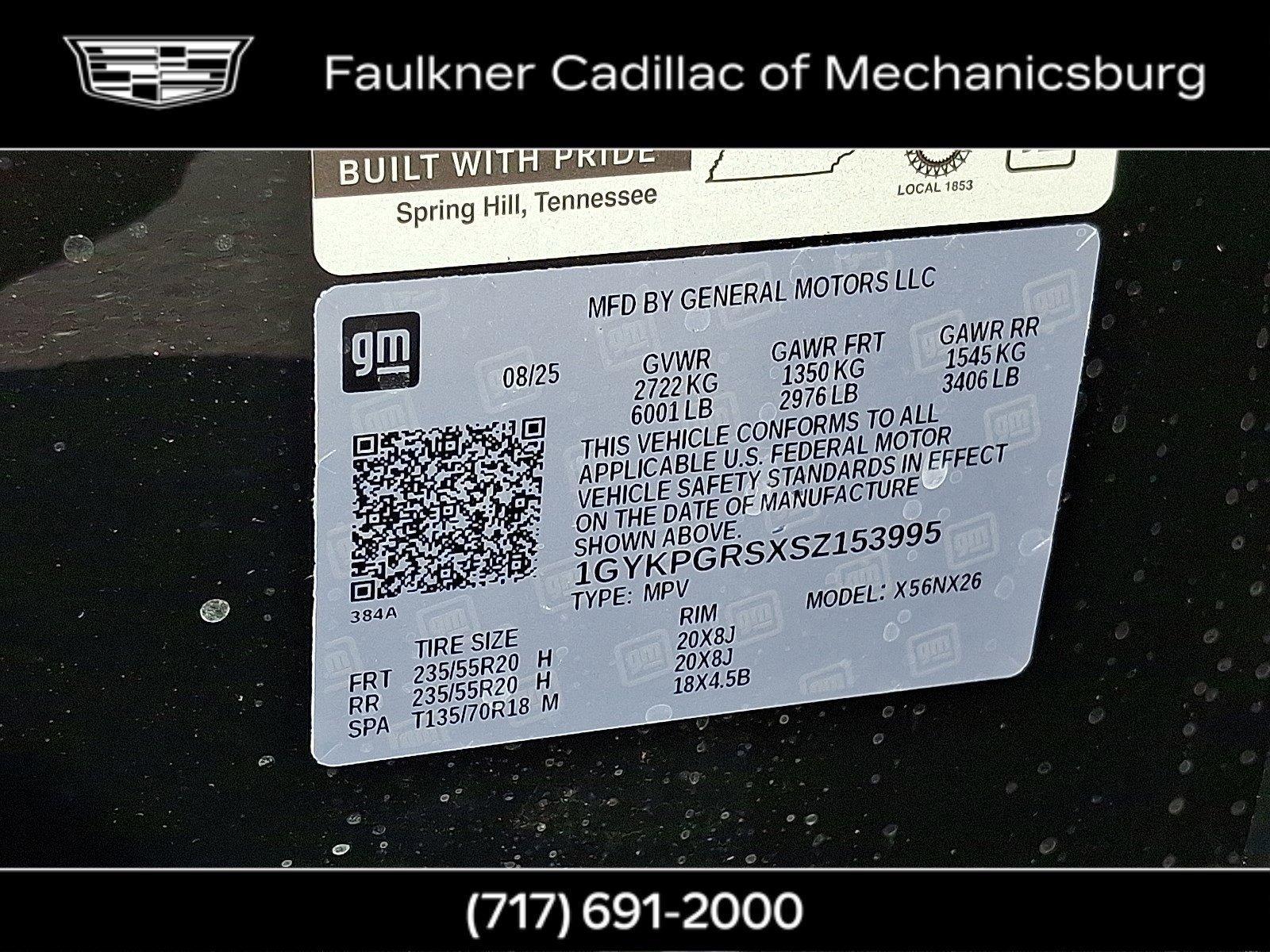 2025 Cadillac XT6 Vehicle Photo in MECHANICSBURG, PA 17050-1707
