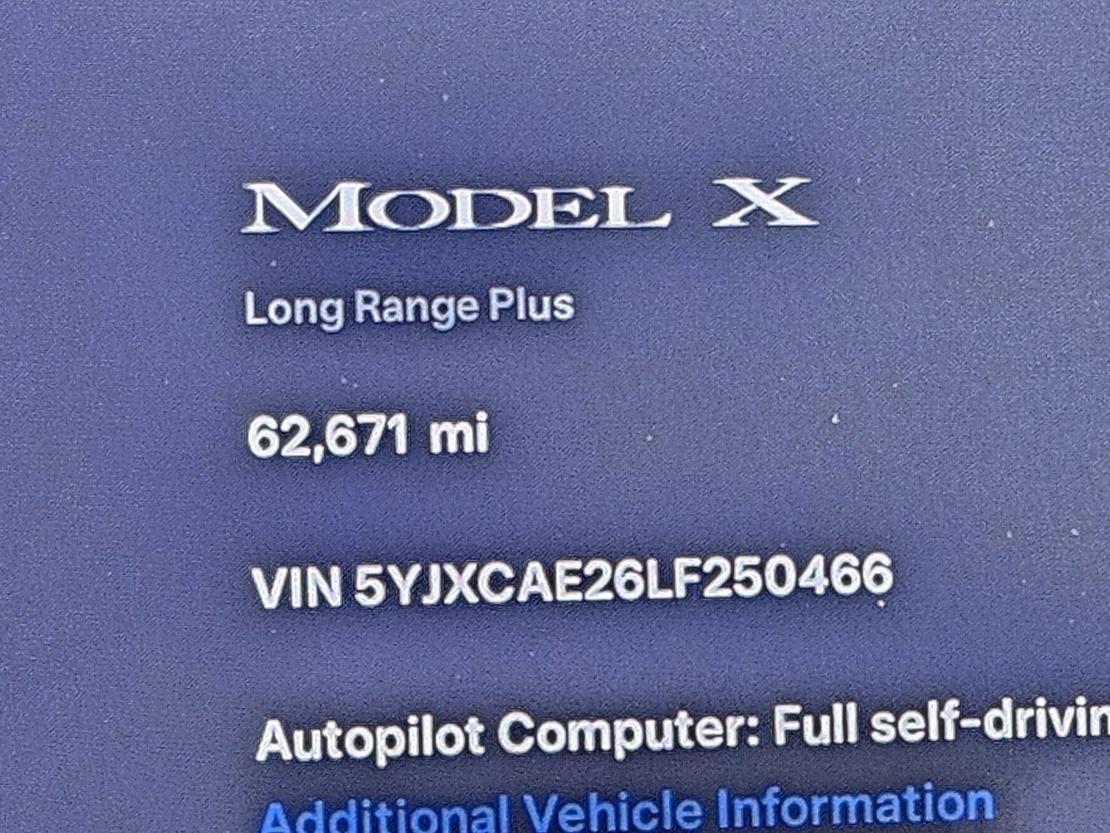 2020 Tesla Model X Vehicle Photo in Pembroke Pines , FL 33027