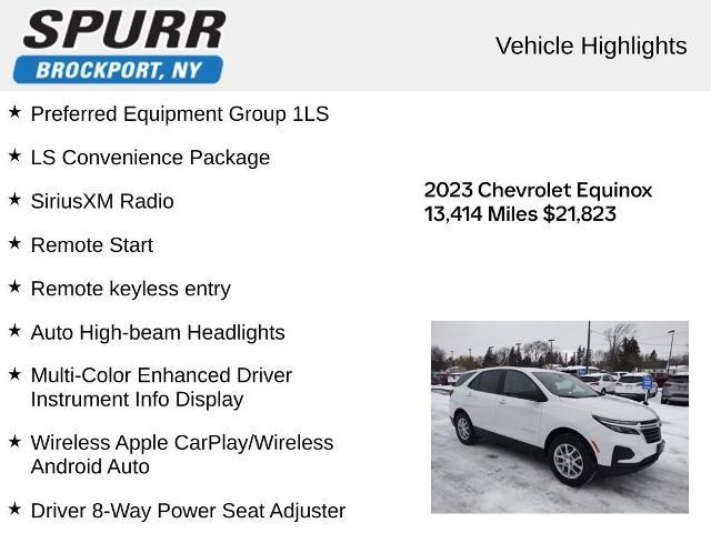 Used 2023 Chevrolet Equinox LS with VIN 3GNAXSEG4PL186454 for sale in Brockport, NY