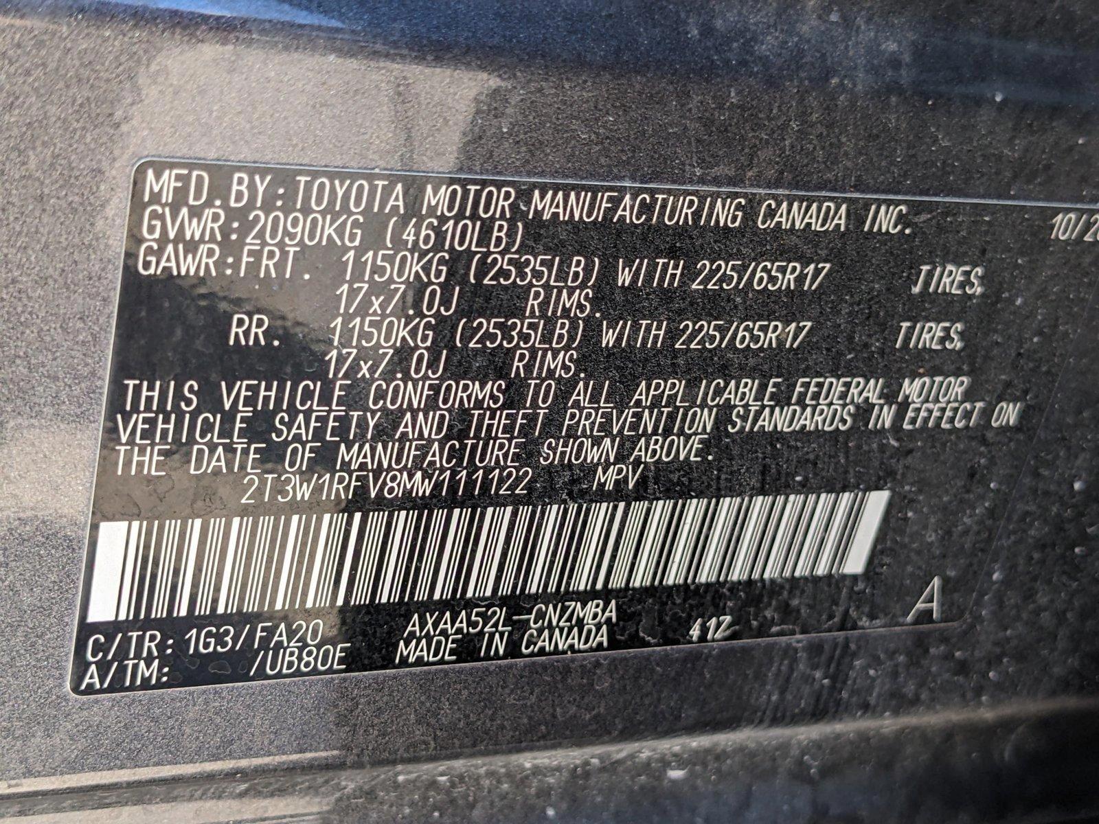 2021 Toyota RAV4 Vehicle Photo in MIAMI, FL 33172-3015