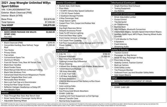 2021 Jeep Wrangler Unlimited Vehicle Photo in DANBURY, CT 06810-5034