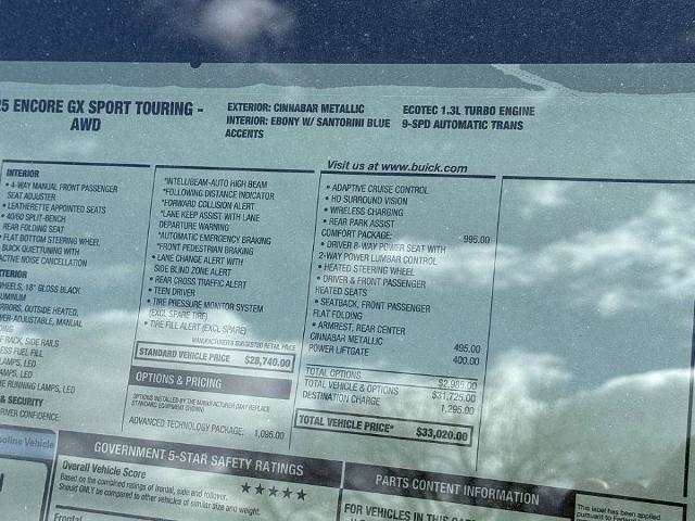 2025 Buick Encore GX Vehicle Photo in CHICOPEE, MA 01020-5001