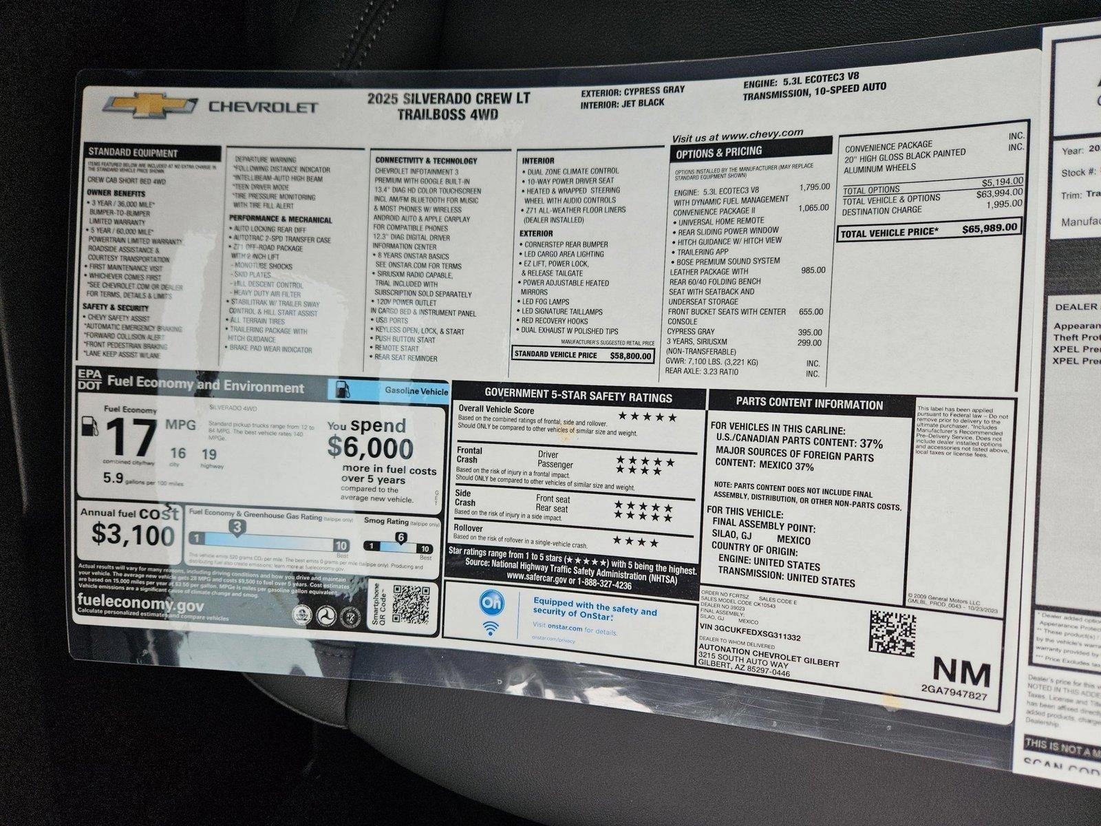 2025 Chevrolet Silverado 1500 Vehicle Photo in GILBERT, AZ 85297-0446