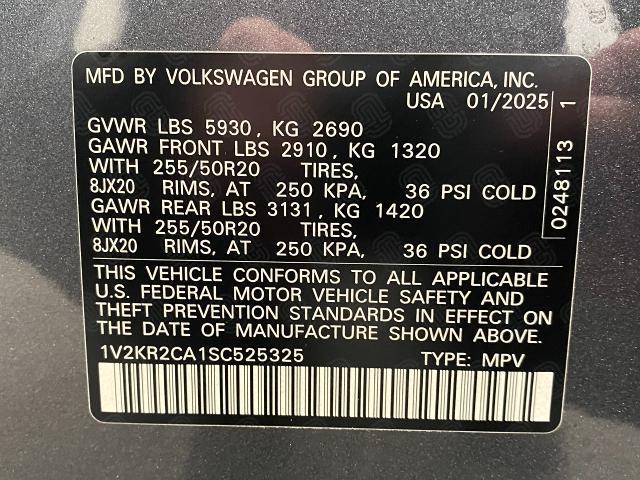 2025 Volkswagen Atlas Vehicle Photo in Appleton, WI 54913