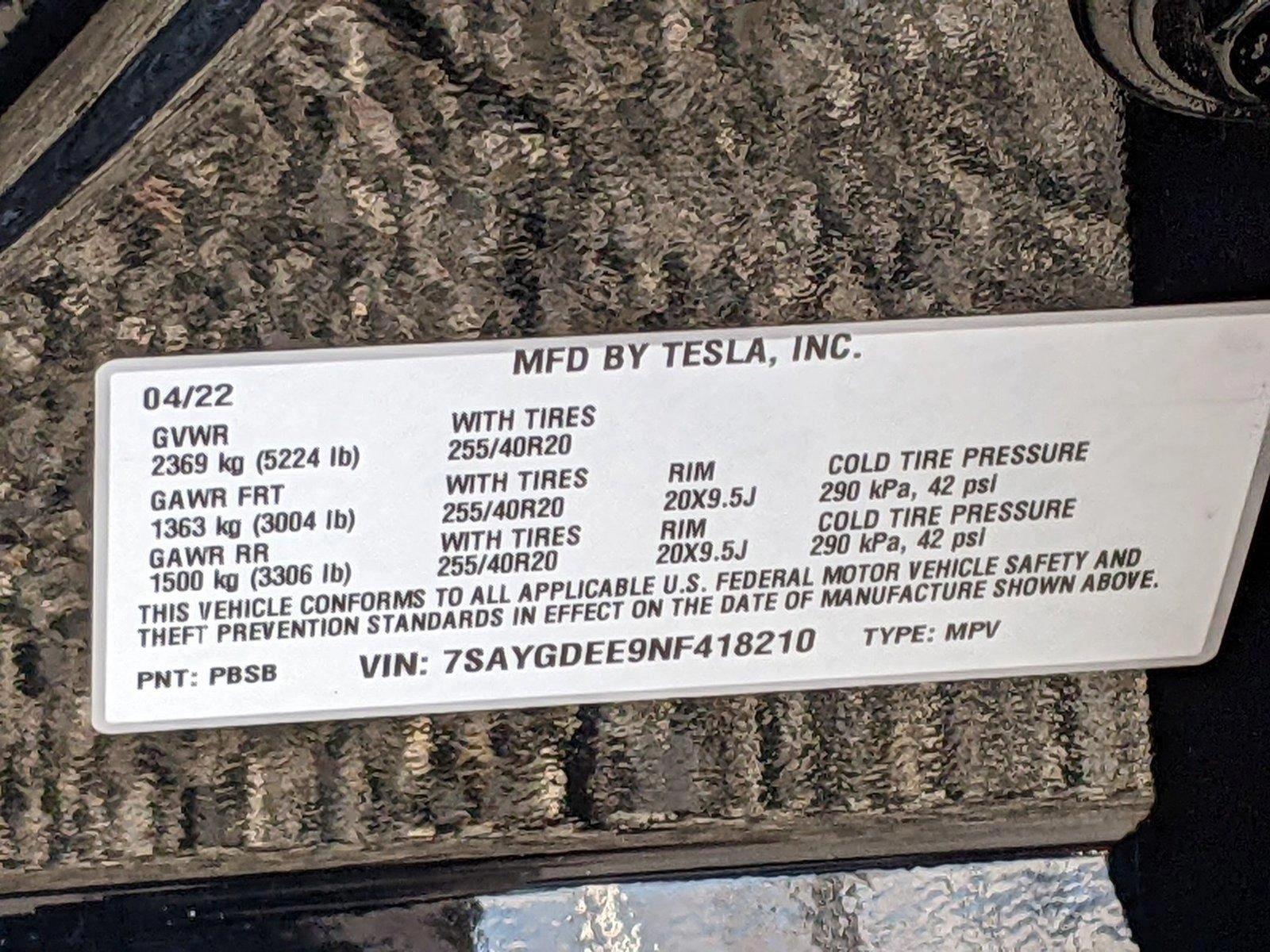 2022 Tesla Model Y Vehicle Photo in TIMONIUM, MD 21093-2300