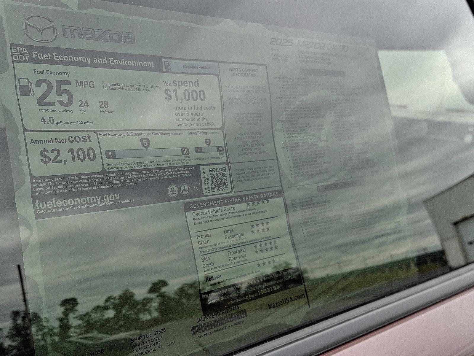 2025 Mazda CX-90 Vehicle Photo in Harrisburg, PA 17111