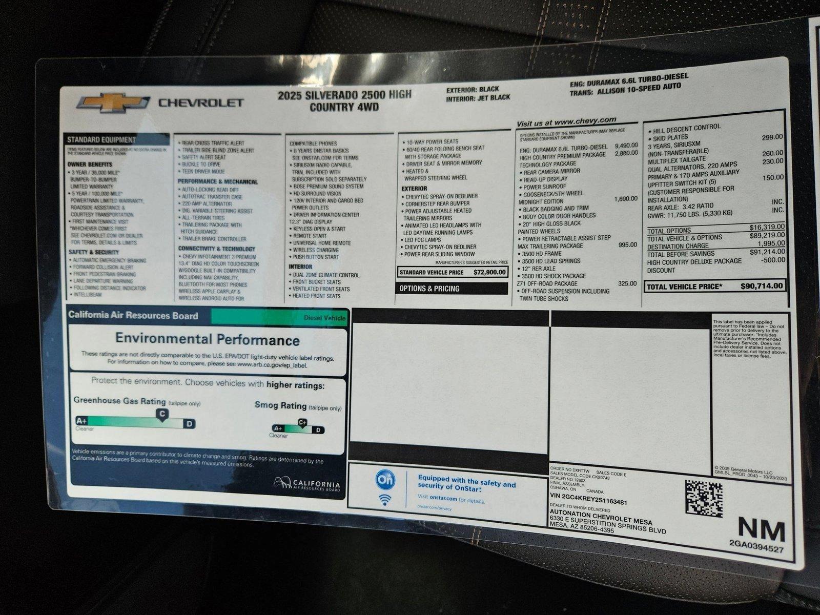 2025 Chevrolet Silverado 2500 HD Vehicle Photo in GILBERT, AZ 85297-0446