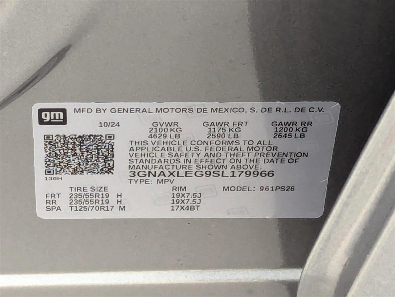 2025 Chevrolet Equinox Vehicle Photo in PEMBROKE PINES, FL 33024-6534