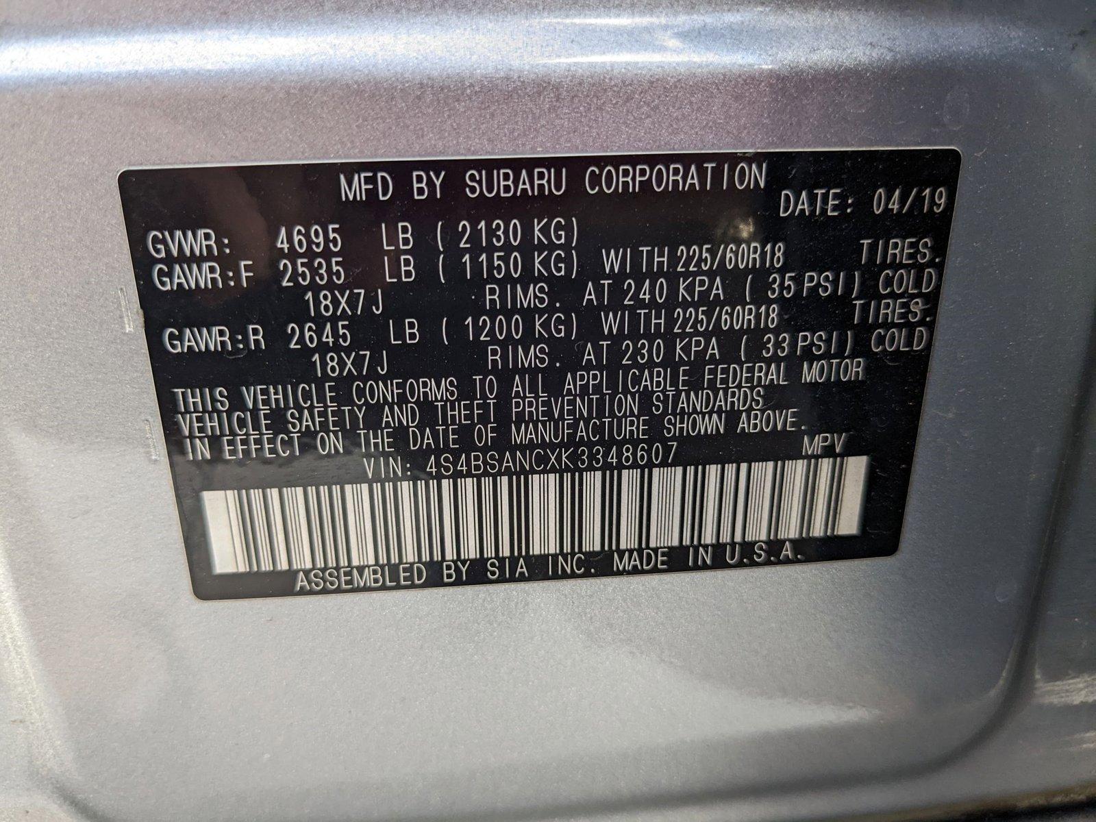 2019 Subaru Outback Vehicle Photo in Davie, FL 33331