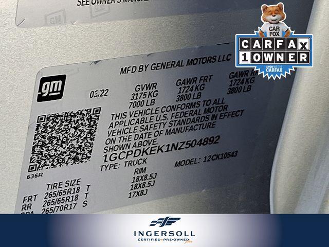 2022 Chevrolet Silverado 1500 Vehicle Photo in WATERTOWN, CT 06795-3318