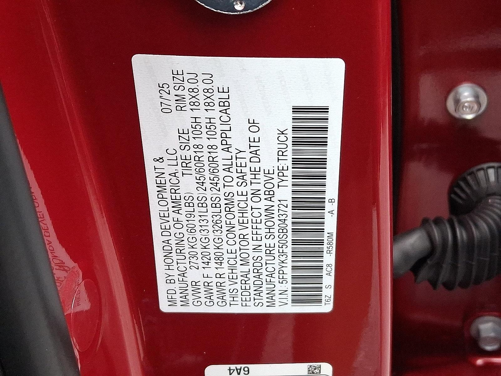 2025 Honda Ridgeline Vehicle Photo in Harrisburg, PA 17111