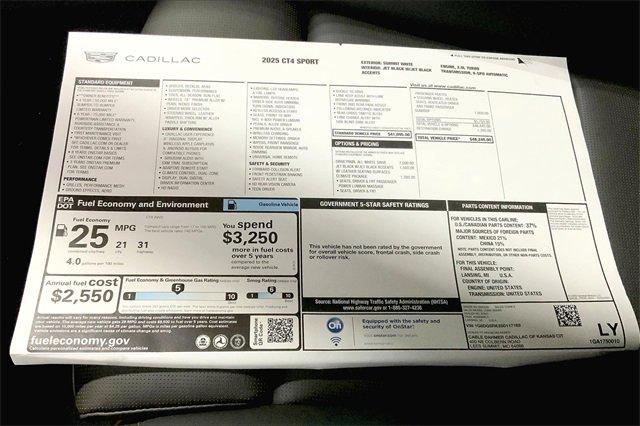 2025 Cadillac CT4 Vehicle Photo in KANSAS CITY, MO 64114-4545
