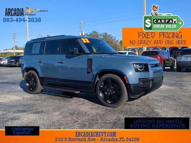 Used 2022 Land Rover Defender X-Dynamic HSE with VIN SALE37RU1N2071322 for sale in Arcadia, FL