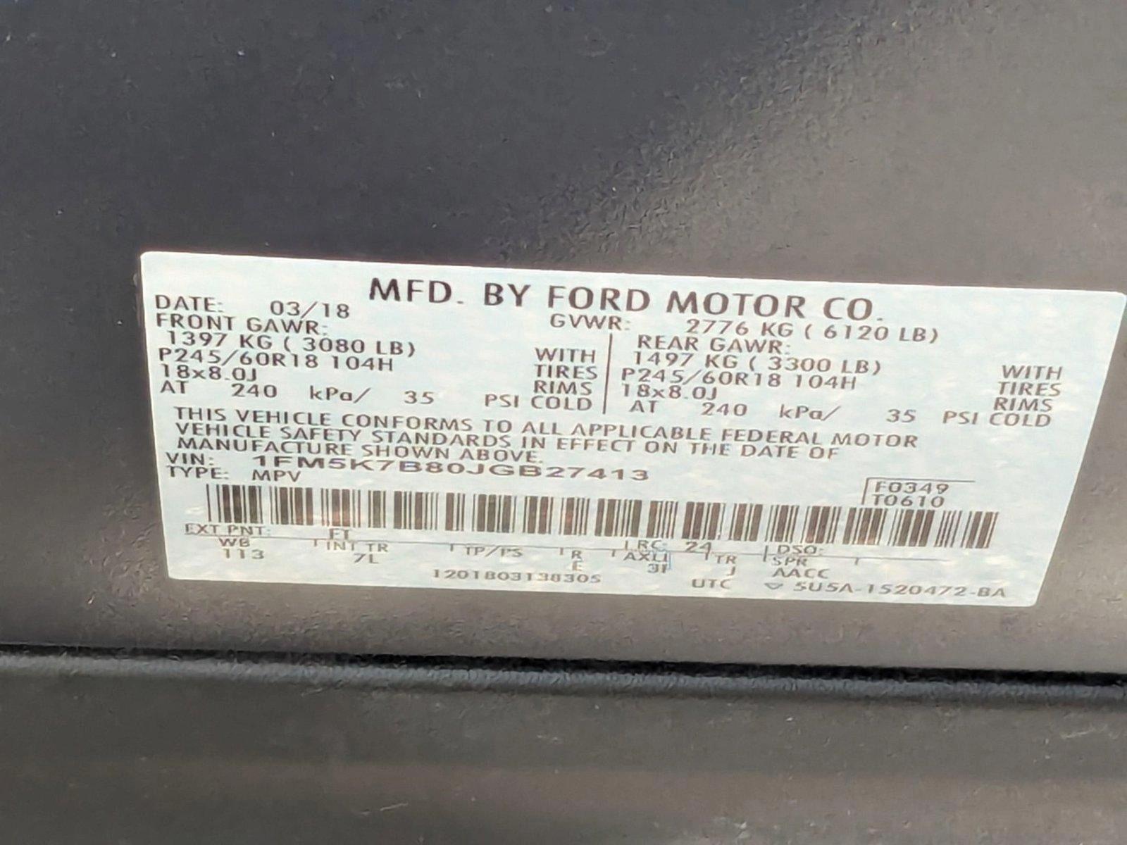 2018 Ford Explorer Vehicle Photo in St. Petersburg, FL 33713