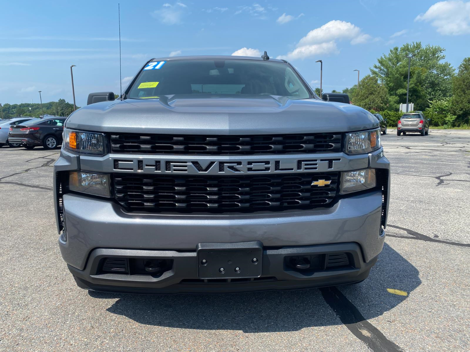 Used 2021 Chevrolet Silverado 1500 Custom with VIN 3GCPYBEK7MG259163 for sale in Hudson, MA